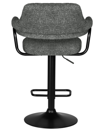 Набор 2 шт Стул барный CHARLY BLACK, серый твид (LEO11)
