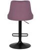 Набор 2 шт Стул барный JOSEPH BLACK, пудрово-сиреневый велюр (MJ9-52)