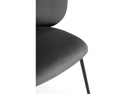 Стул на металлокаркасе Рикко темно-серый (H-15), черный