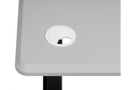 Компьютерный стол Маркос 120х75 светло-серый, черный