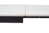 Стол LIVORNO 180 MATT WHITE MARBLE SINTERED STONE, BLACK