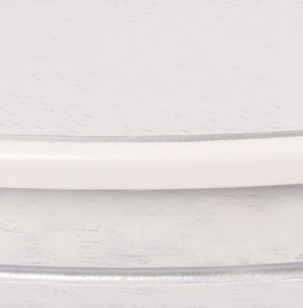 Стол "Эгина-2" белый, патина серебро, шпон дуб