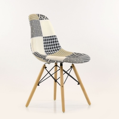 Стул Eames Style Patchwork трехцветный
