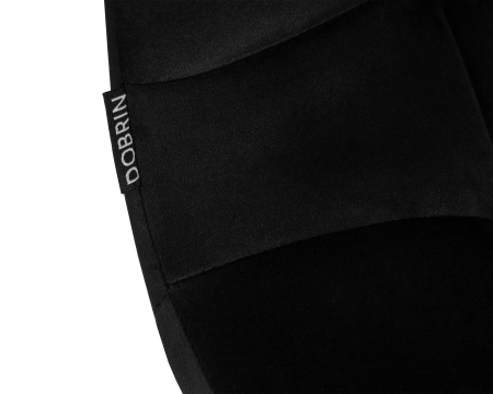 Стул барный NICOLE черные матовые ножки, черный велюр 108-77