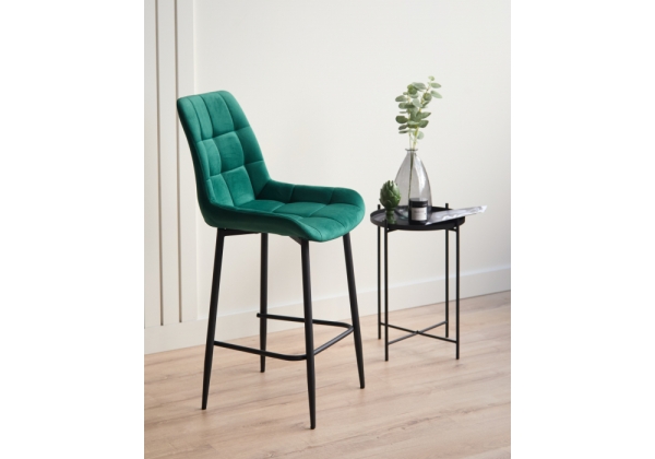 Барный стул Челси зеленый (zd 667), черный