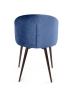 Стул Mont Blanc, бархат синий, черный конус