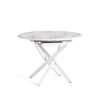 Стол MANZANA ЛДСП, HPL, металл, мрамор светлый, белый