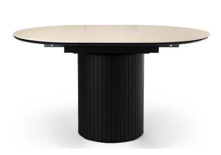 Керамический стол Лорен 100(140) okara light yellow, черный