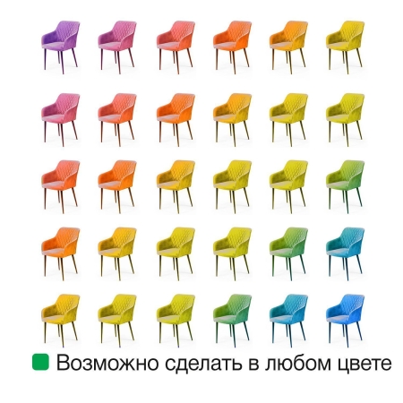 Стул с подлокотниками Robert бархат антрацит