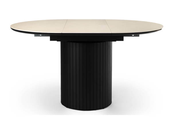 Керамический стол Лорен 100(140) okara light yellow, черный