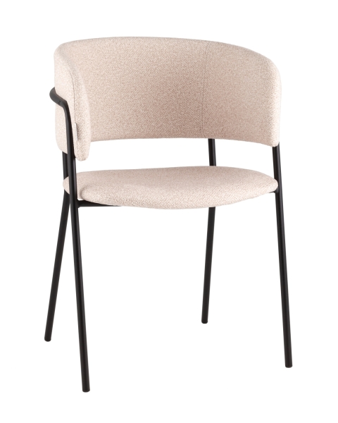 Кресло Нэлли New буклированный велюр бежевый