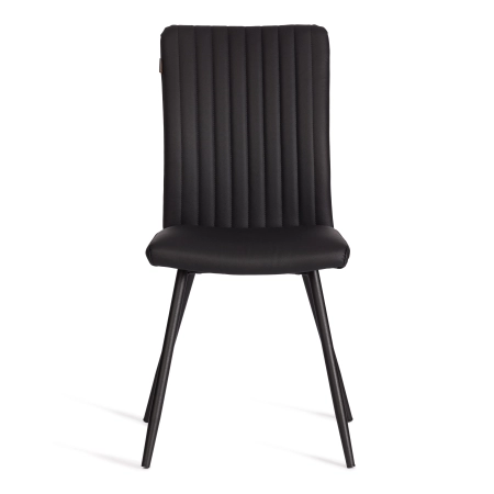 Стул обеденный Monte Carlo черный, экокожа и металл, мягкое сиденье, без подлокотников