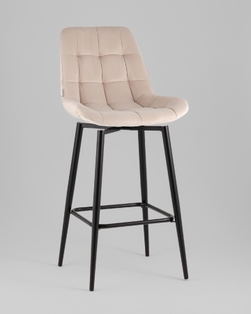 Стул барный Флекс с поворотным механизмом велюр бежевый