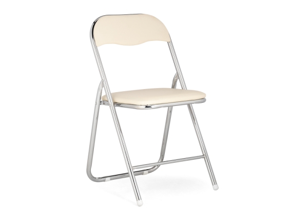 Стул Fold 1 складной бежевый, хром