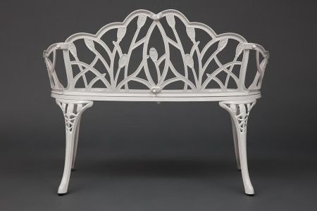 Скамья Secret De Maison Strauss (Штраус) алюминиевый сплав, 99хх56х76 см, сливочно-белый