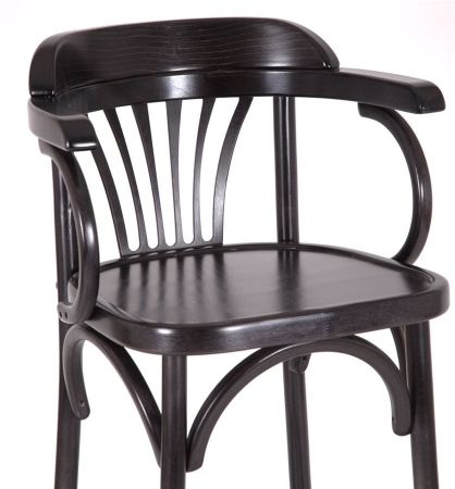 Барный деревянный стул Венский 750 венге с твердым сиденьем