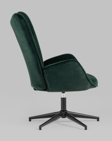 Кресло Филадельфия велюр изумрудный ножка черная