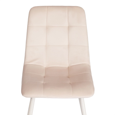 Стул CHILLY (mod. 7094-1) ткань и металл, бежевый и белый