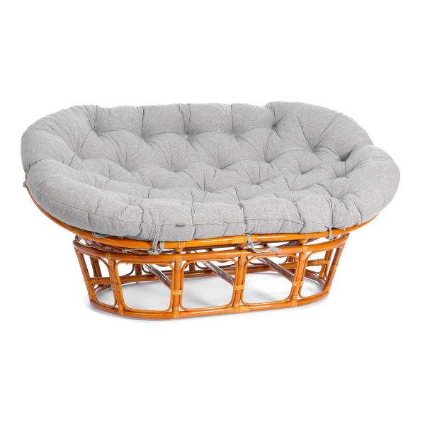 Диван MAMASAN/МАМАСАН 23/02 W, с подушкой, серый, коричневый