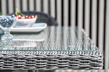 "Фредо" обеденная группа плетеная, цвет графит "Фредо" обеденная группа плетеная, цвет графит