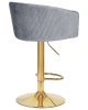 Стул барный DARCY золотой, серый велюр 1922-19
