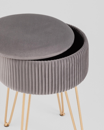 Пуф Астор серый