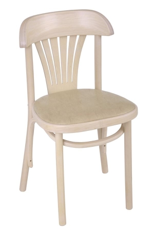 Стул Астра классик мягкий беленый дуб, экокожа бежевая
