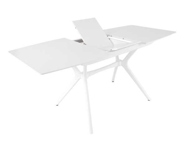 Стол Марко белый, дерево, прямоугольная столешница, раскладной