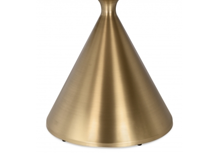 Керамический стол Jaklin 130x73 белый мрамор, сатинированное золото