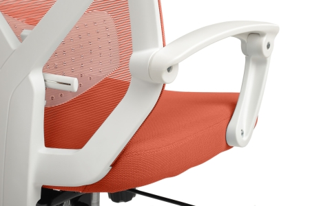 Кресло Oliver RCH W-203AC белый пластик и оранжевый