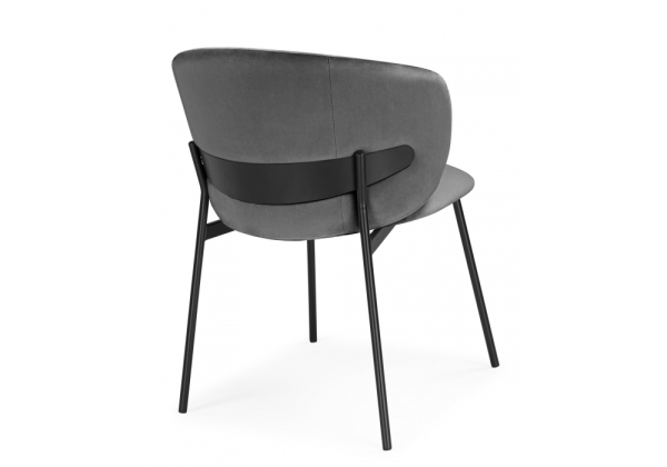 Стул на металлокаркасе Рикко темно-серый (H-15), черный