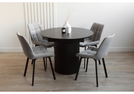 Керамический стол Лорен 100(140) shakespeare black, черный