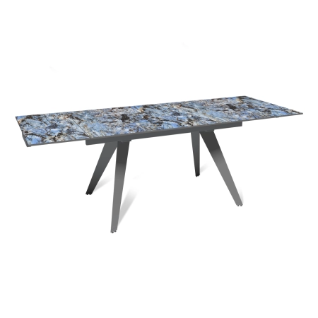 Стол раскладной Rhein (140+40+40), керамика глянцевая Lemurian Blue фото в интернет-магазине Stoolmarket