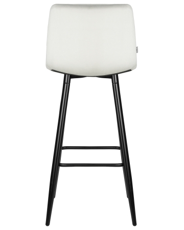 Стул барный NICOLE черные матовые ножки, светло-серый велюр 108-52