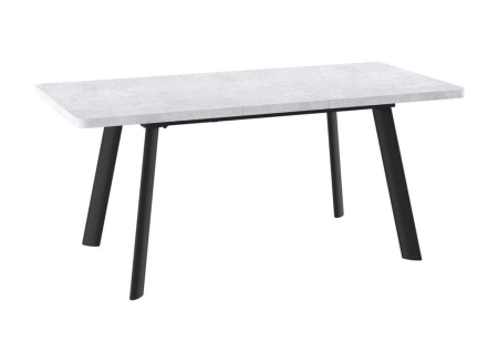 Стол Leon Lux Radial-180 раздвижной, серый сланец, черный 180(240)х95