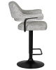 Набор 2 шт Стул барный CHARLY BLACK, светло-серый твид (LEO04)