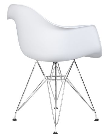 Стул обеденный DAW ножки хром, цвет сиденья белый