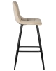 Стул барный NICOLE черные матовые ножки, мокко велюр 108-104
