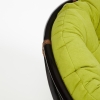 Кресло-качалка "PAPASAN" w 23 и 01 B с подушкой, античный черно-коричневый, флок олива, 23