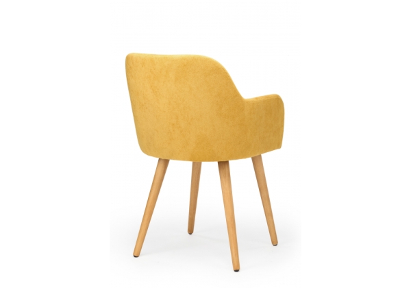 Стул деревянный Инфини горчичный (ocean 016), светлое дерево