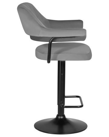 Стул барный CHARLY черный, серый велюр MJ9-75 Стул барный CHARLY черный, серый велюр MJ9-75