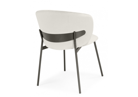 Стул на металлокаркасе Рикко белый (milk), черный