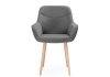 Стул деревянный Флюид темно-серый (zd 995), светлое дерево