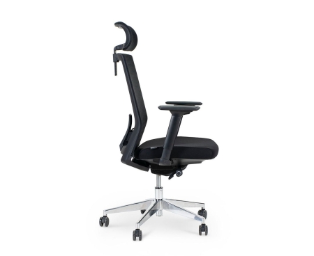 Кресло офисное Linz красный, ткань и пластик, мягкое сиденье, с подлокотниками