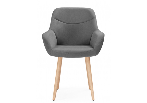 Стул деревянный Флюид темно-серый (zd 995), светлое дерево