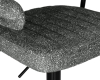 Набор 2 шт Стул барный CHARLY BLACK, серый твид (LEO11)