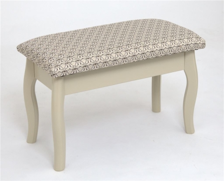 Банкетка из массива березы, каркас слоновая кость, крапинка светлая, ткань Лоди29, 2