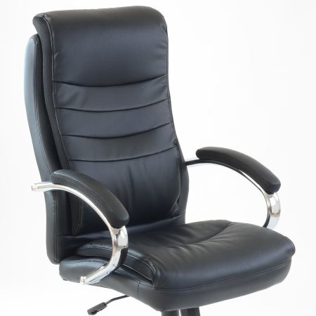 Кресло для руководителя K-58 черная экокожа