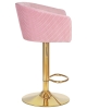 Стул барный DARCY золотой, розовый велюр 1922-16