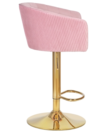 Стул барный DARCY золотой, розовый велюр 1922-16